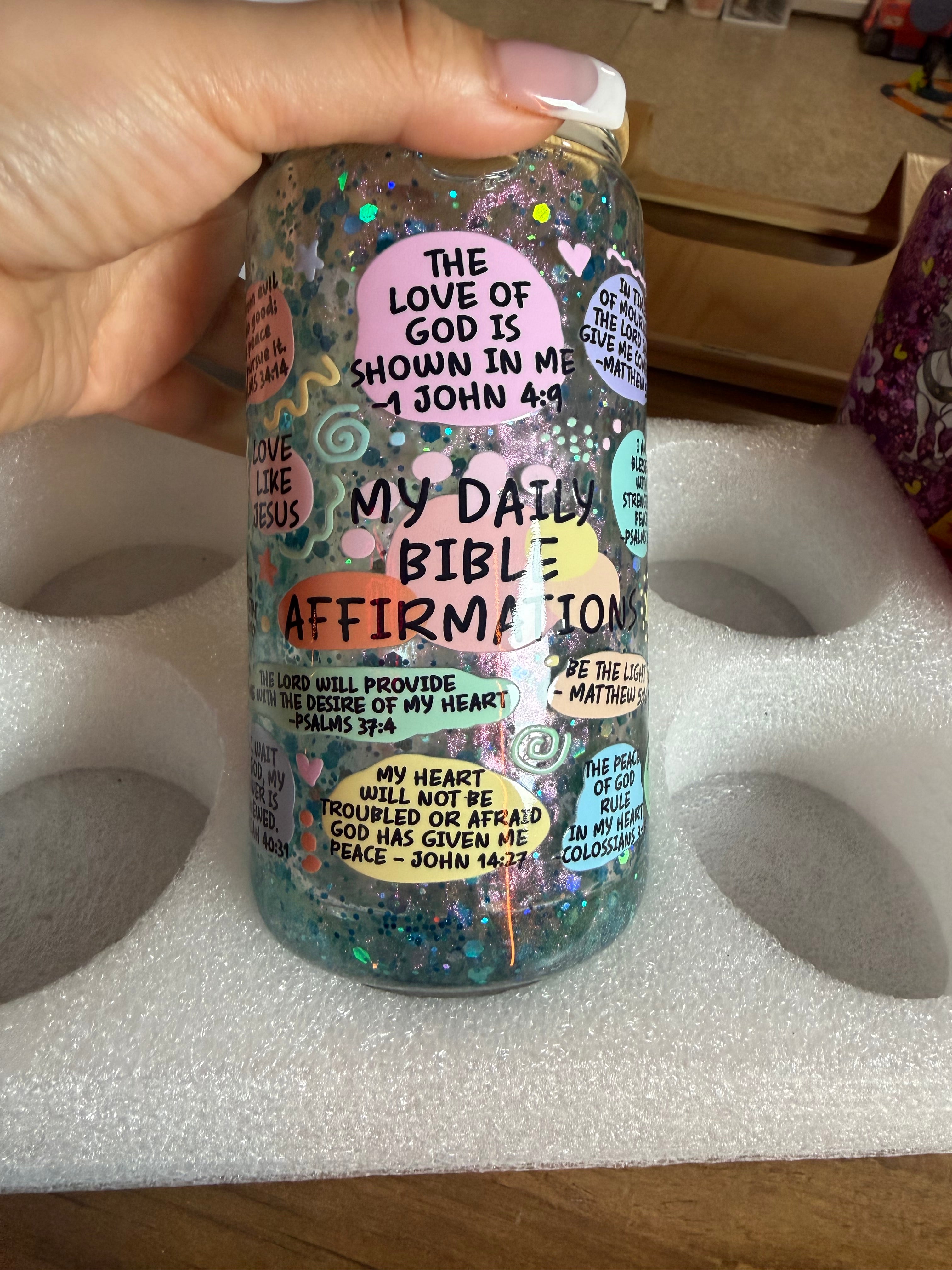 Bible verses (glass cup)