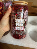 Pray (glass cup)