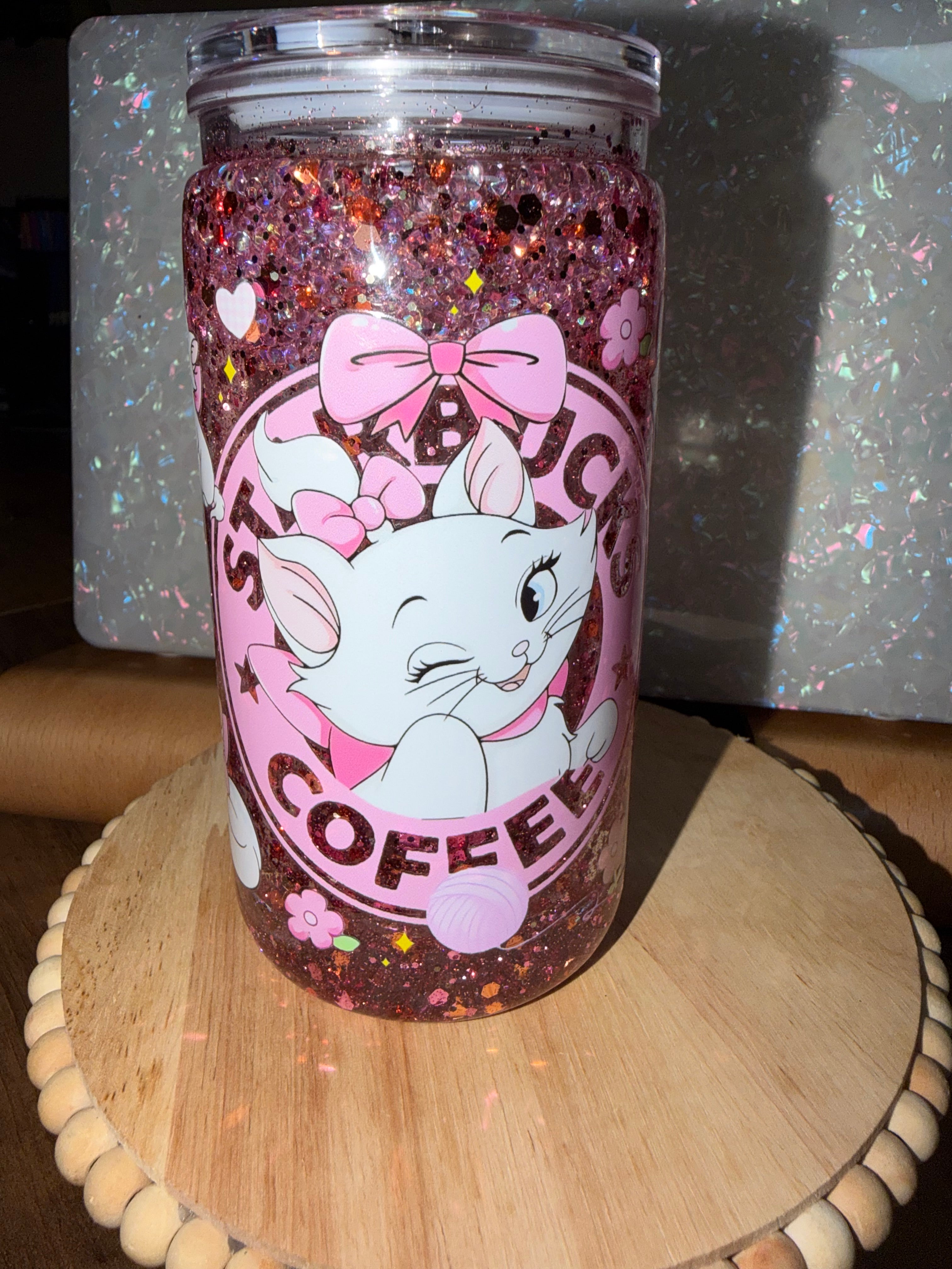 Pink kitty (plastic cup)