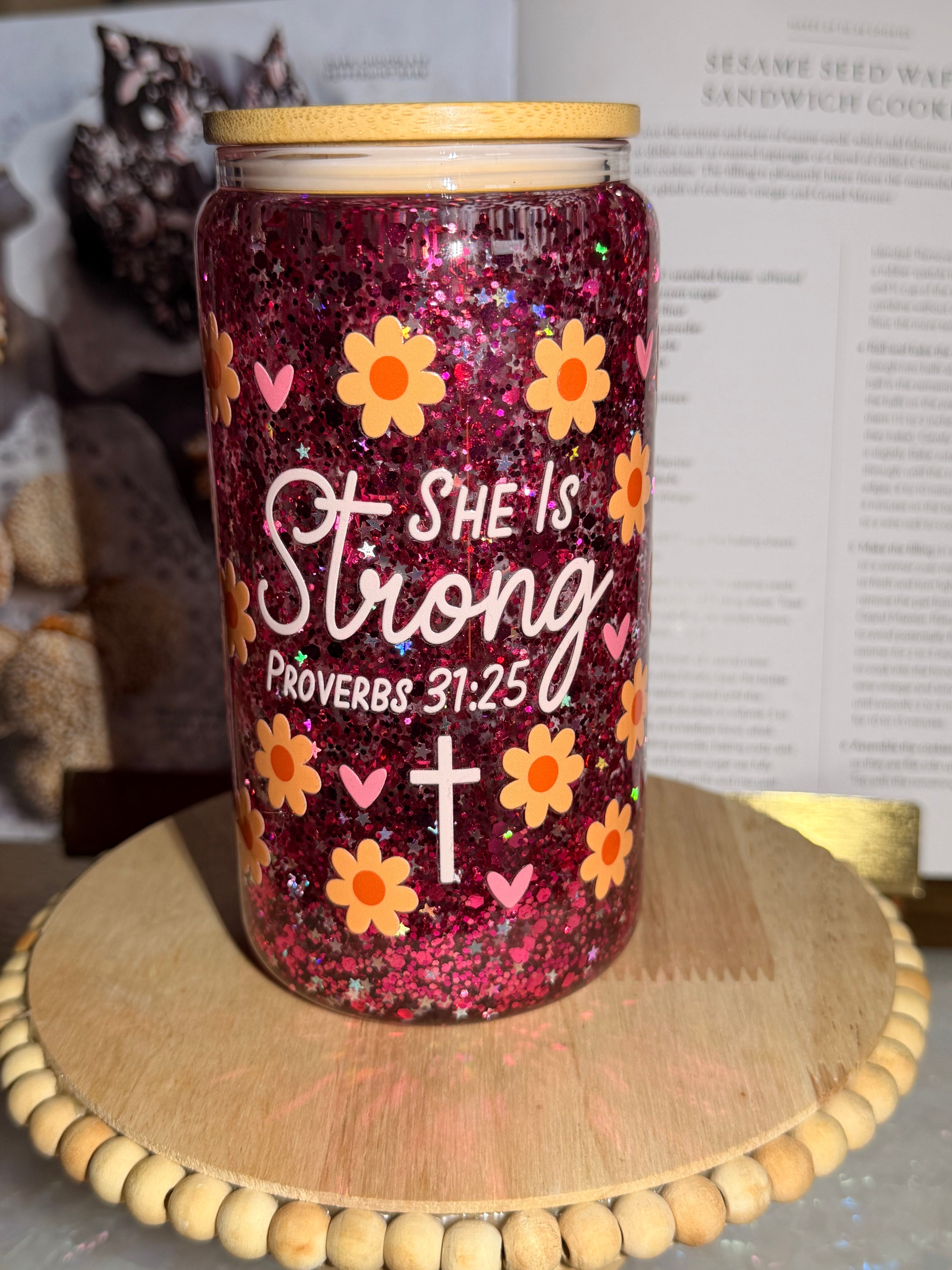 She is strong (glass cup)