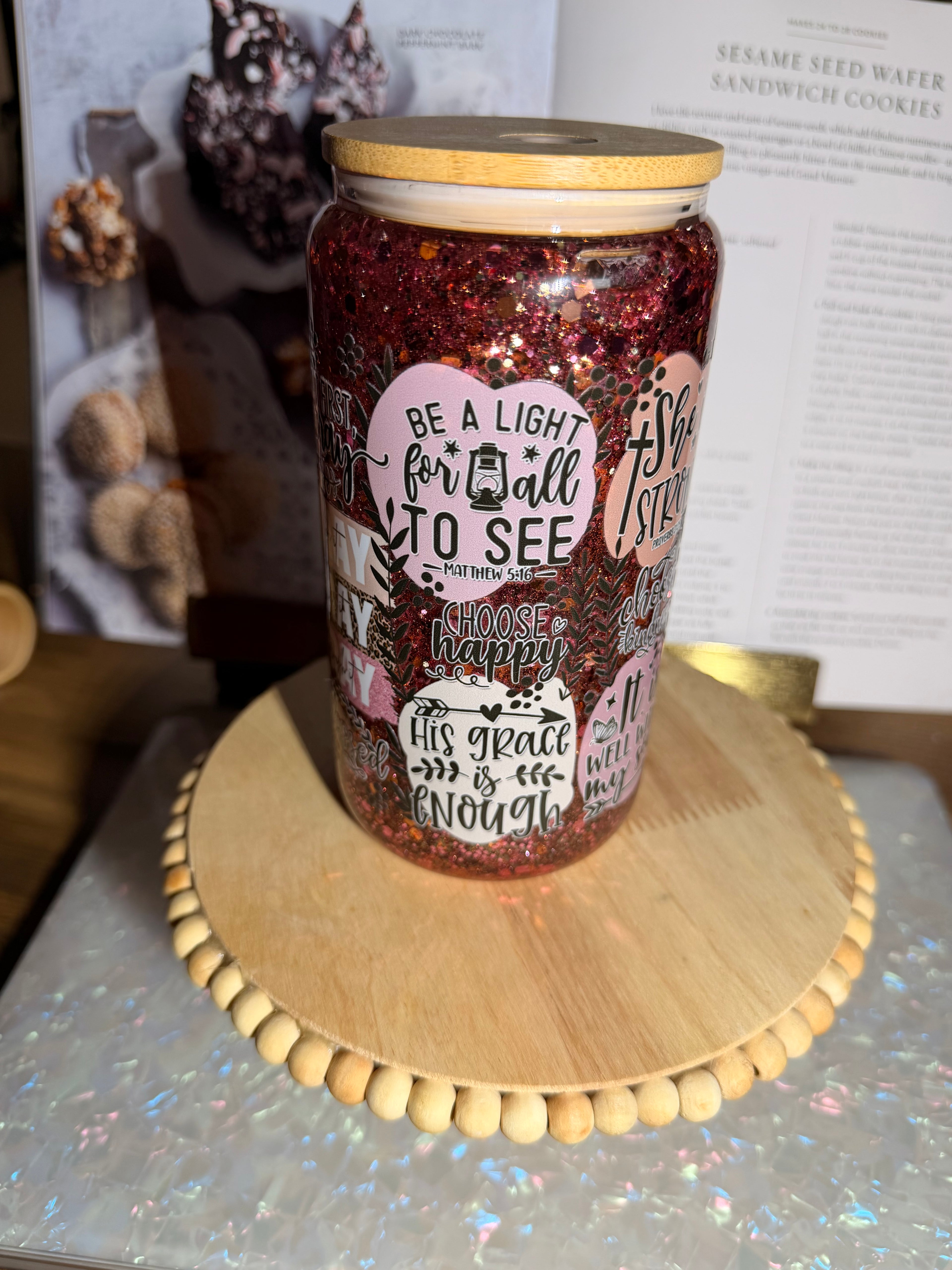 Be the light (glass cup)