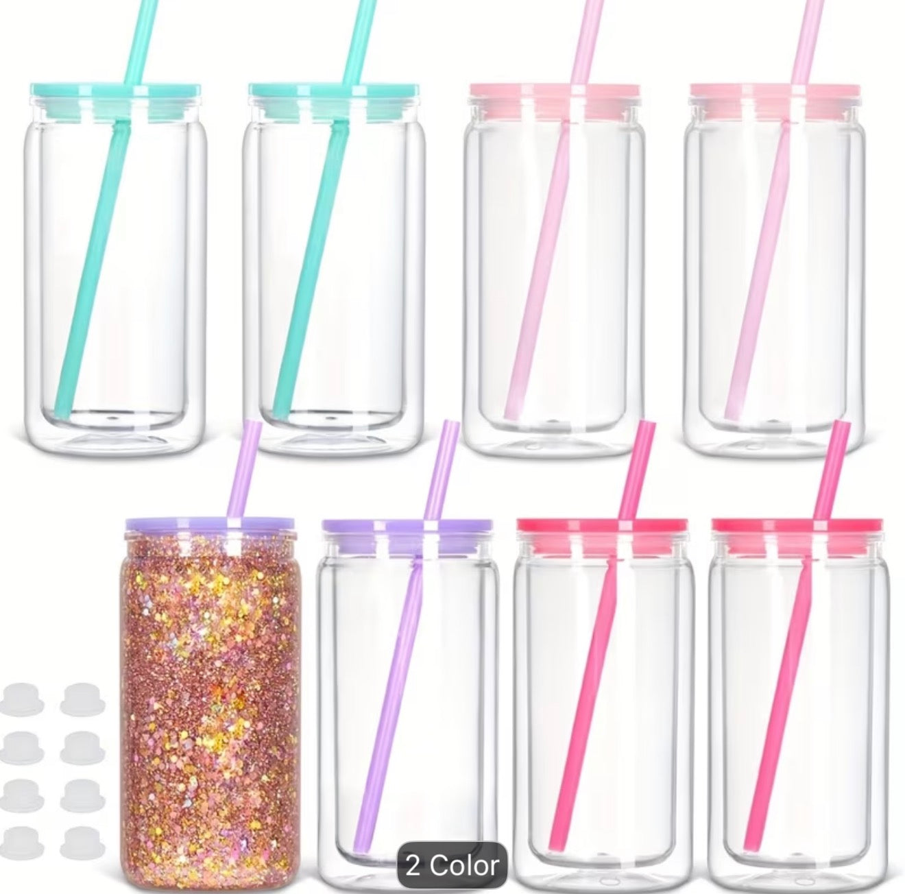 16 oz plastic cups/colored lids