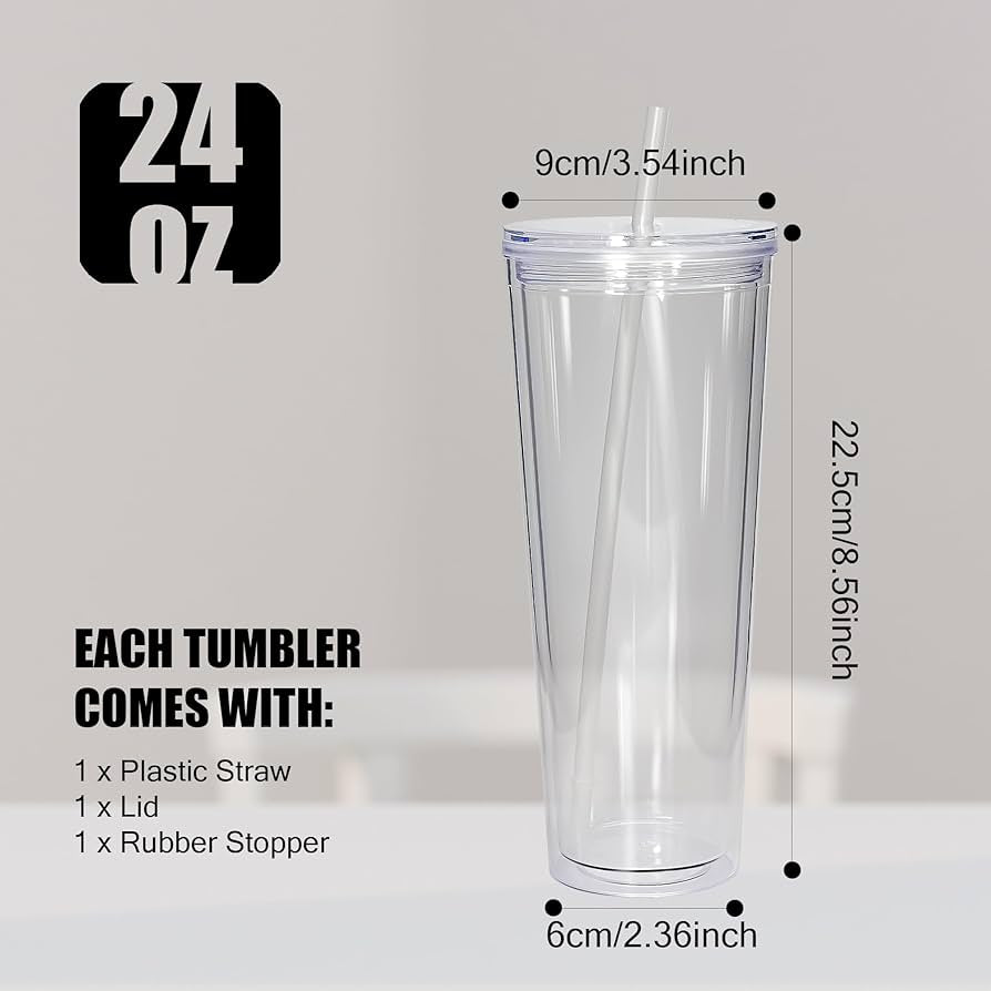 24 oz Snow Globe Tumbler (Acrylic)